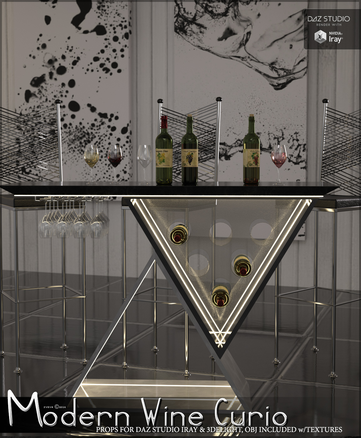SV's Modern Wine Curio by: Sveva, 3D Models by Daz 3D