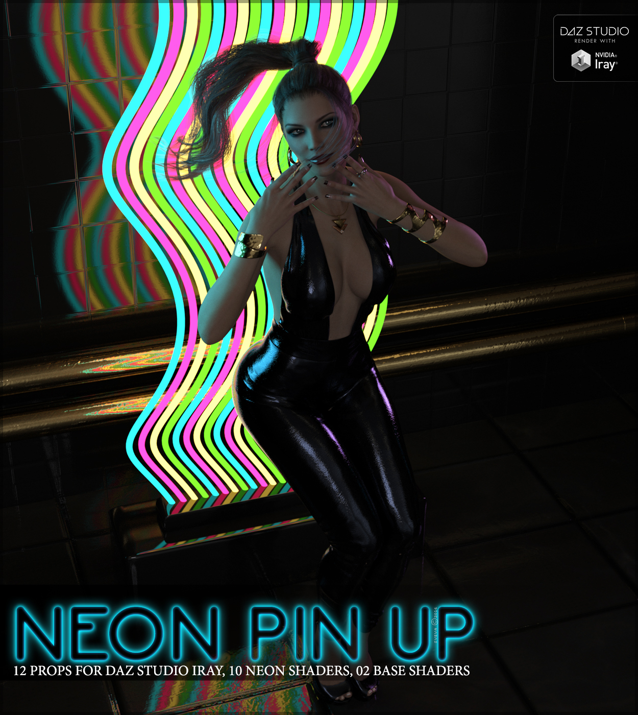 Neon Pin-Up Props Daz Studio by: Sveva, 3D Models by Daz 3D