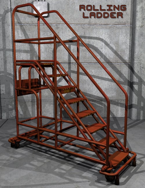 Rolling Ladder by: Nightshift3D, 3D Models by Daz 3D