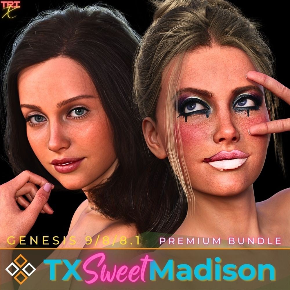 TX Sweet Madison for G9 G8 G8.1 PREMIUM BUNDLE by: Tri-X, 3D Models by Daz 3D