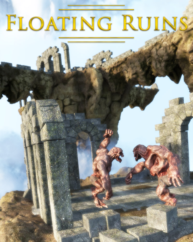 Floating Ruins for DS Iray by: powerage, 3D Models by Daz 3D