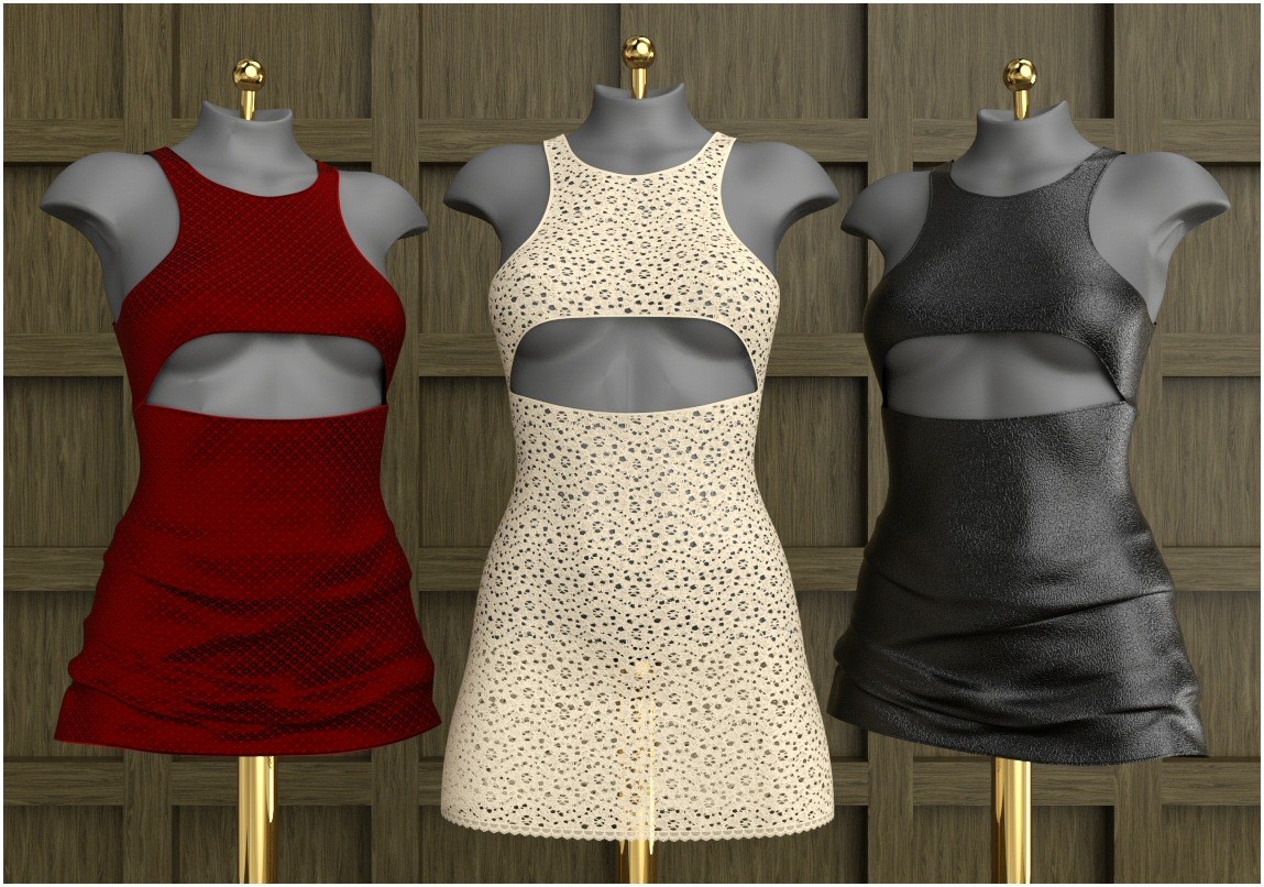 dForce - Devon Dress for G8Fs by: Lully, 3D Models by Daz 3D