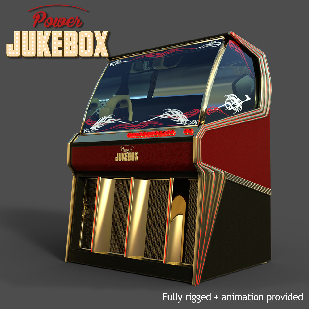 Jukebox for DS Iray by: powerage, 3D Models by Daz 3D