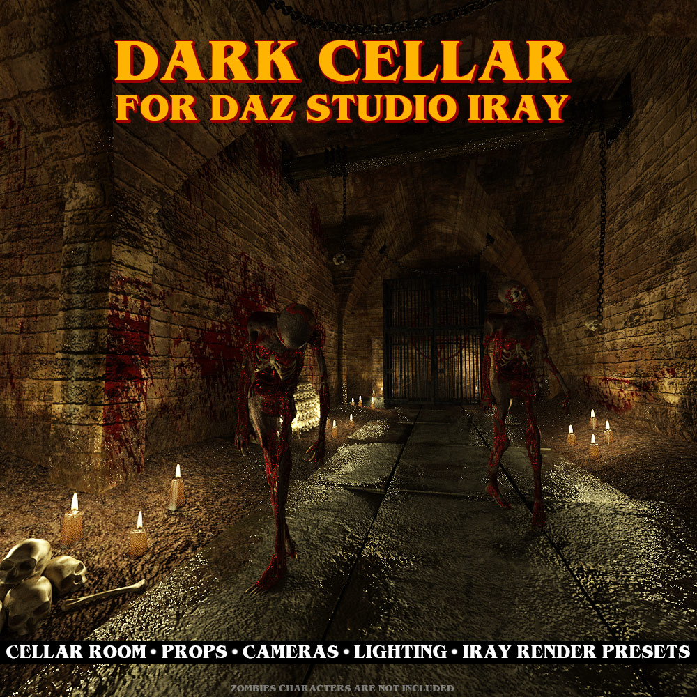 Dark Cellar for DS Iray by: powerage, 3D Models by Daz 3D