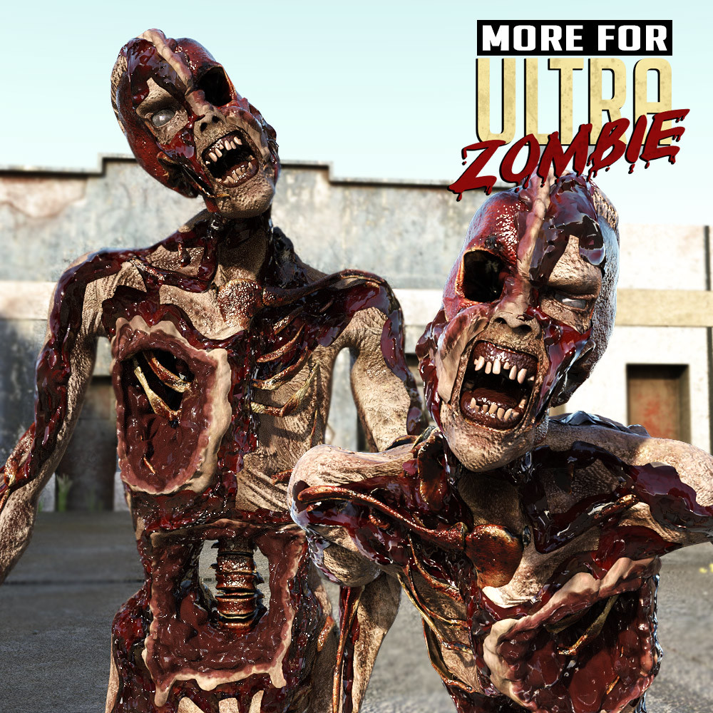 MORE for Ultra Zombie G8F by: powerage, 3D Models by Daz 3D