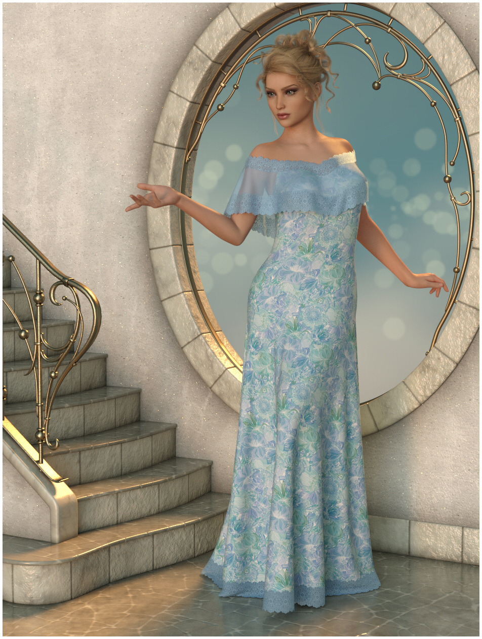 dForce - Evelyn Gown for G8F & G8.1F by: Lully, 3D Models by Daz 3D