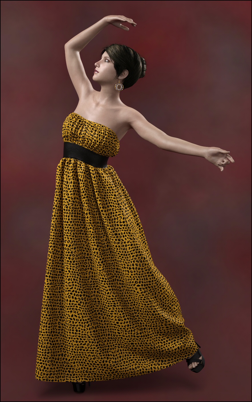 dForce - Fabulous Dress for G8F by: Lully, 3D Models by Daz 3D