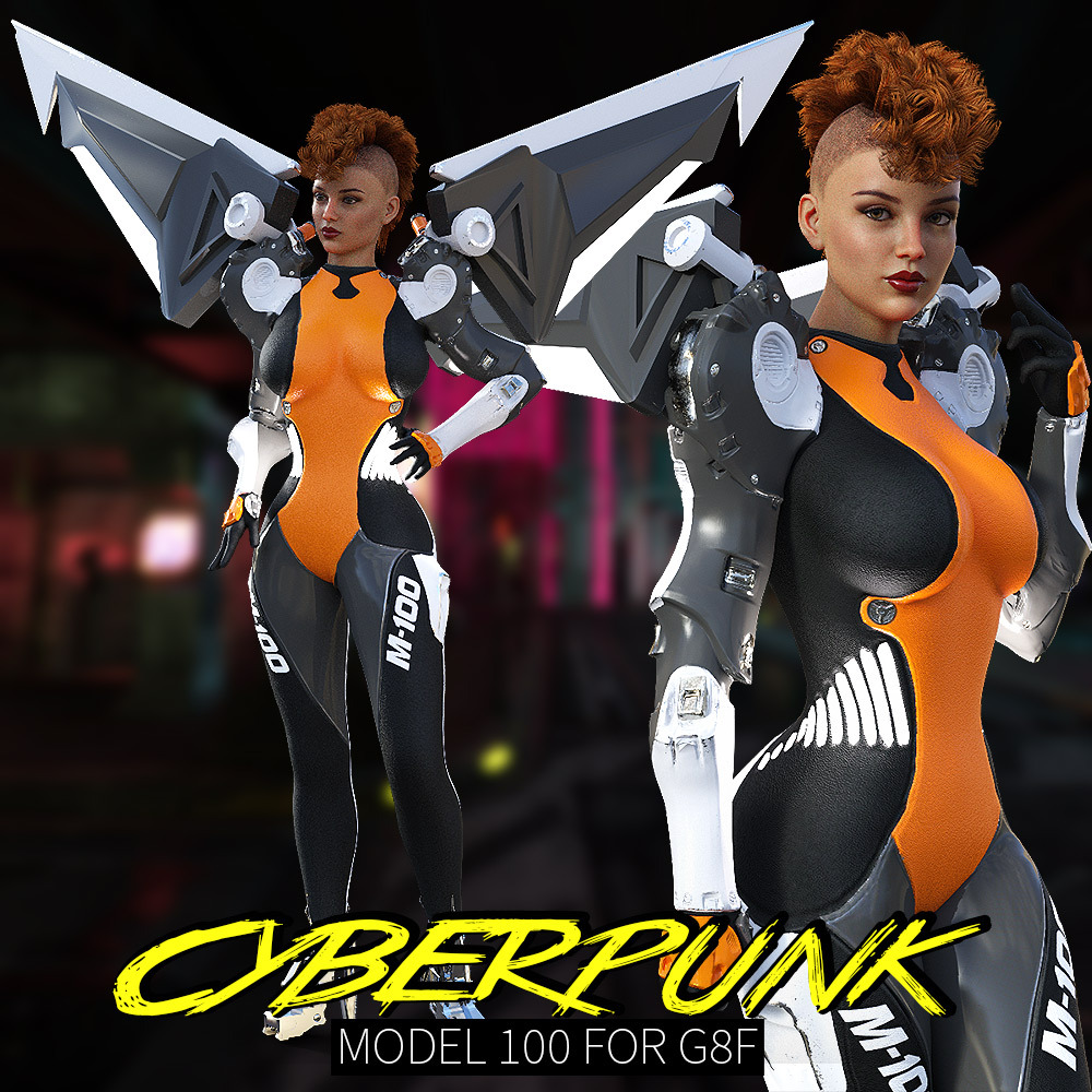 Cyberpunk Model 100 for G8F by: powerage, 3D Models by Daz 3D