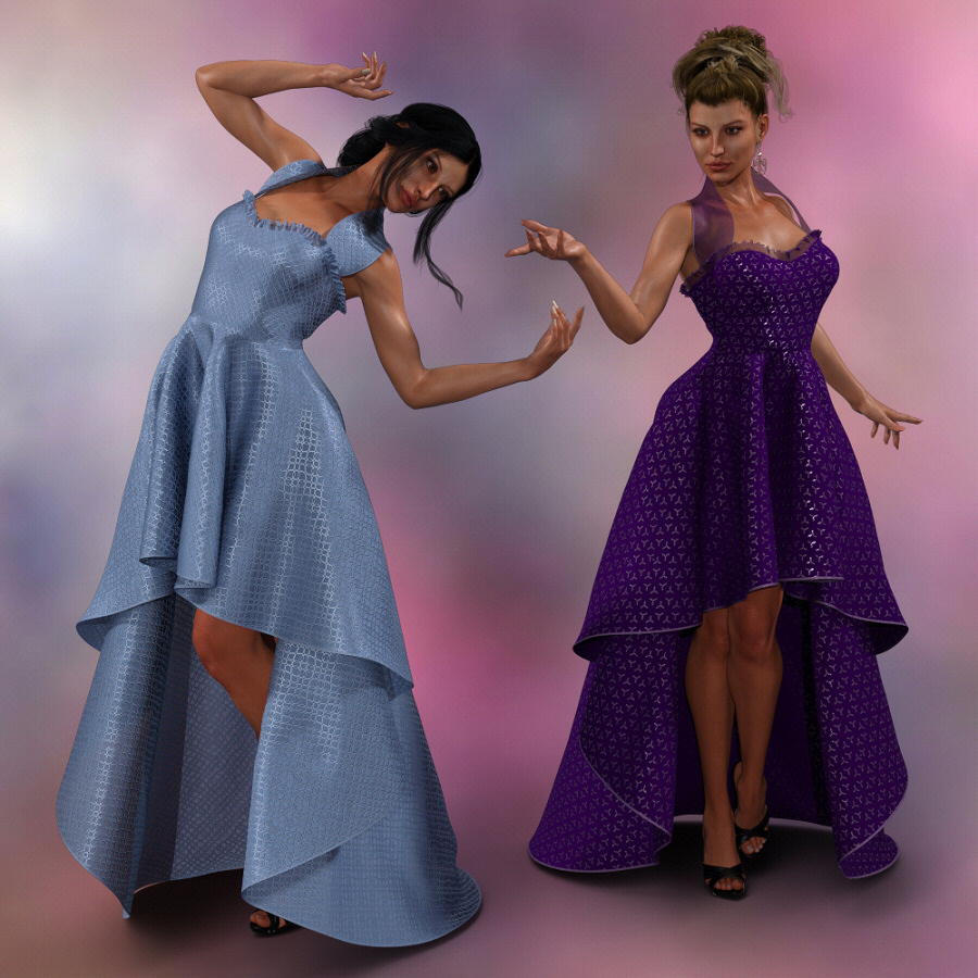 dForce - Train Dress for G8F by: Lully, 3D Models by Daz 3D