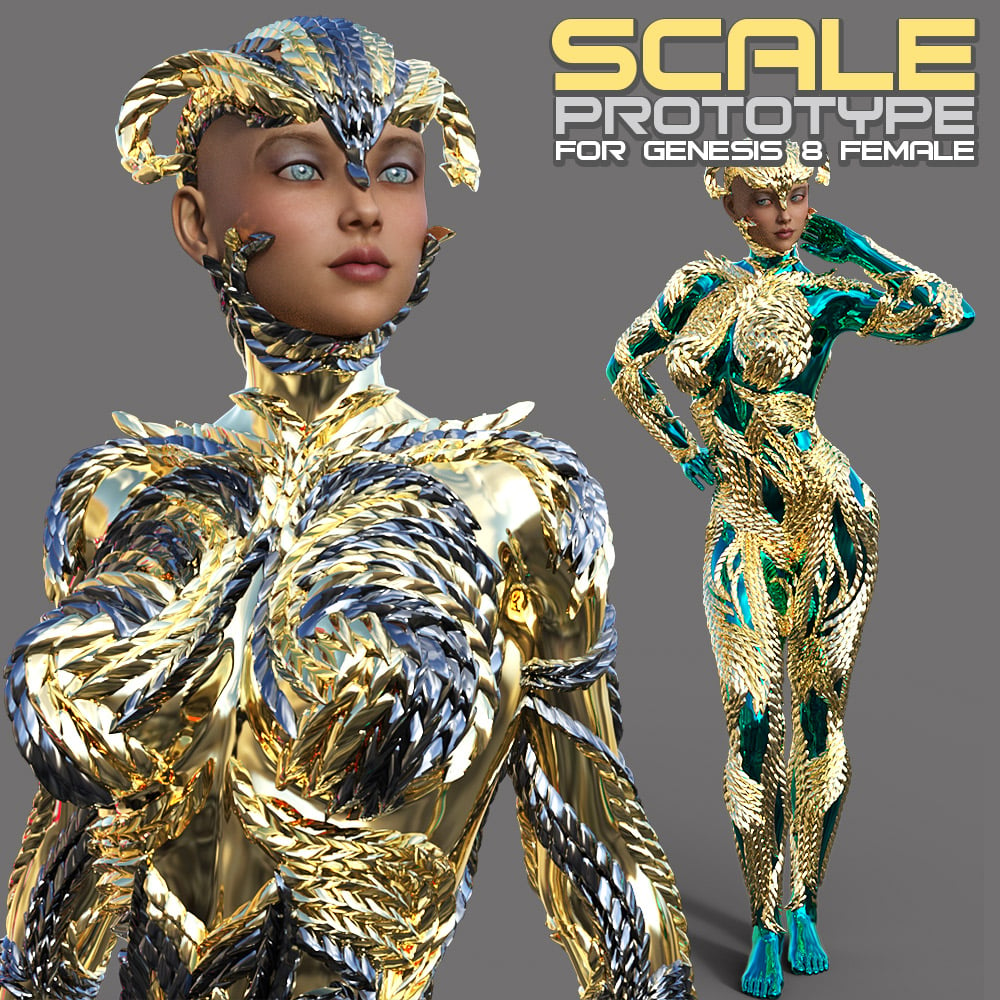 Scale Prototype for G8F by: powerage, 3D Models by Daz 3D