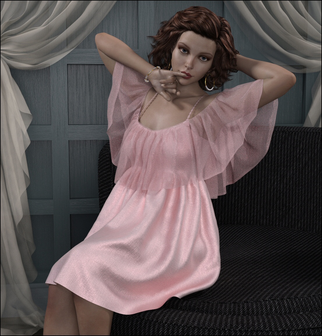 dForce - Gypsy Dress for G8F by: Lully, 3D Models by Daz 3D