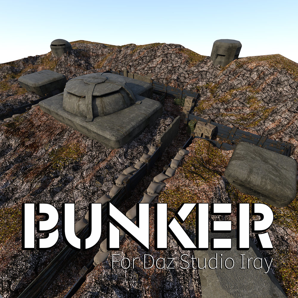 Bunker for DS Iray by: powerage, 3D Models by Daz 3D