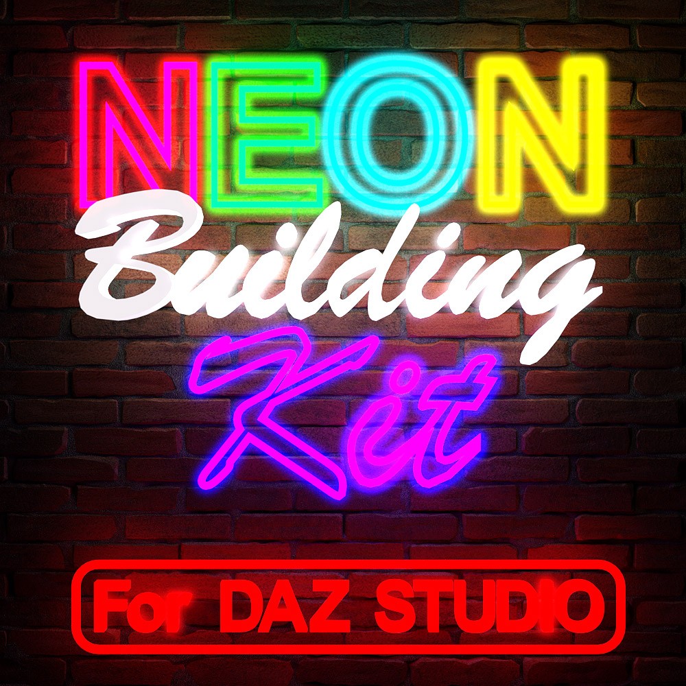 Neon Building Kit for Daz Studio by: powerage, 3D Models by Daz 3D