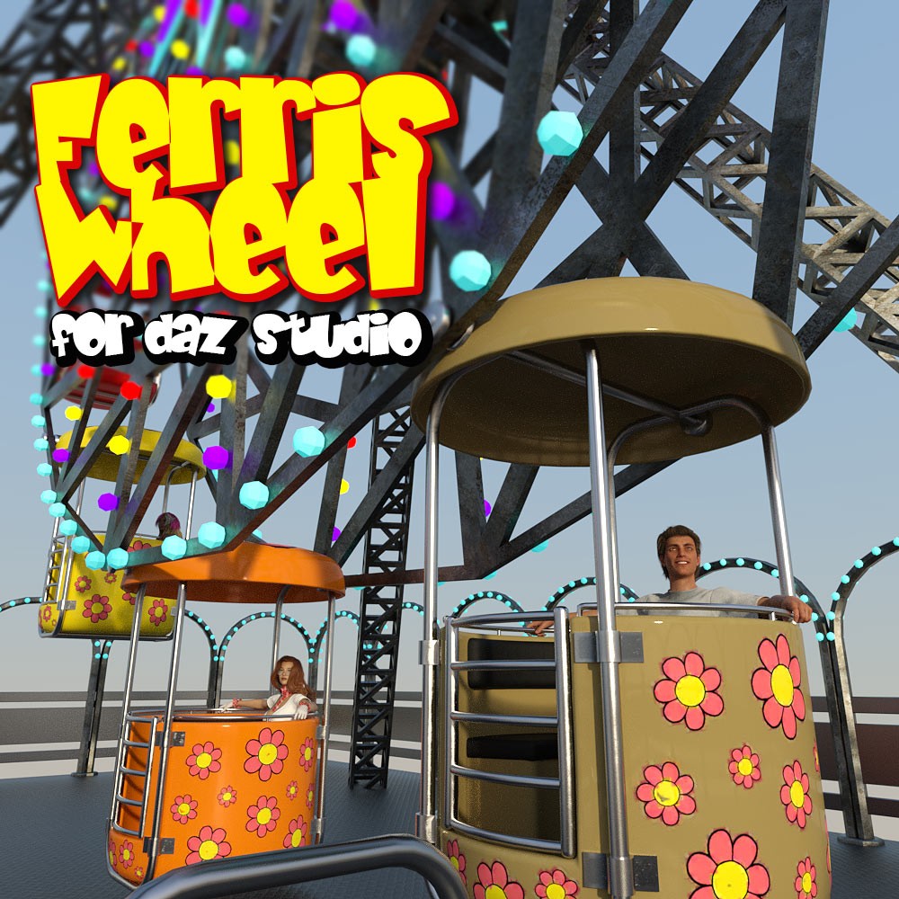 Ferris Wheel for Daz Studio by: powerage, 3D Models by Daz 3D