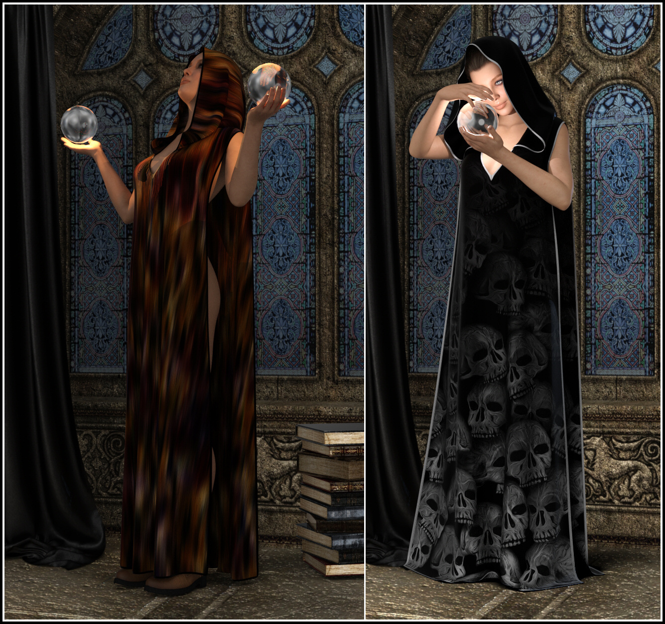dForce - Morgana Robe for G8F by: Lully, 3D Models by Daz 3D