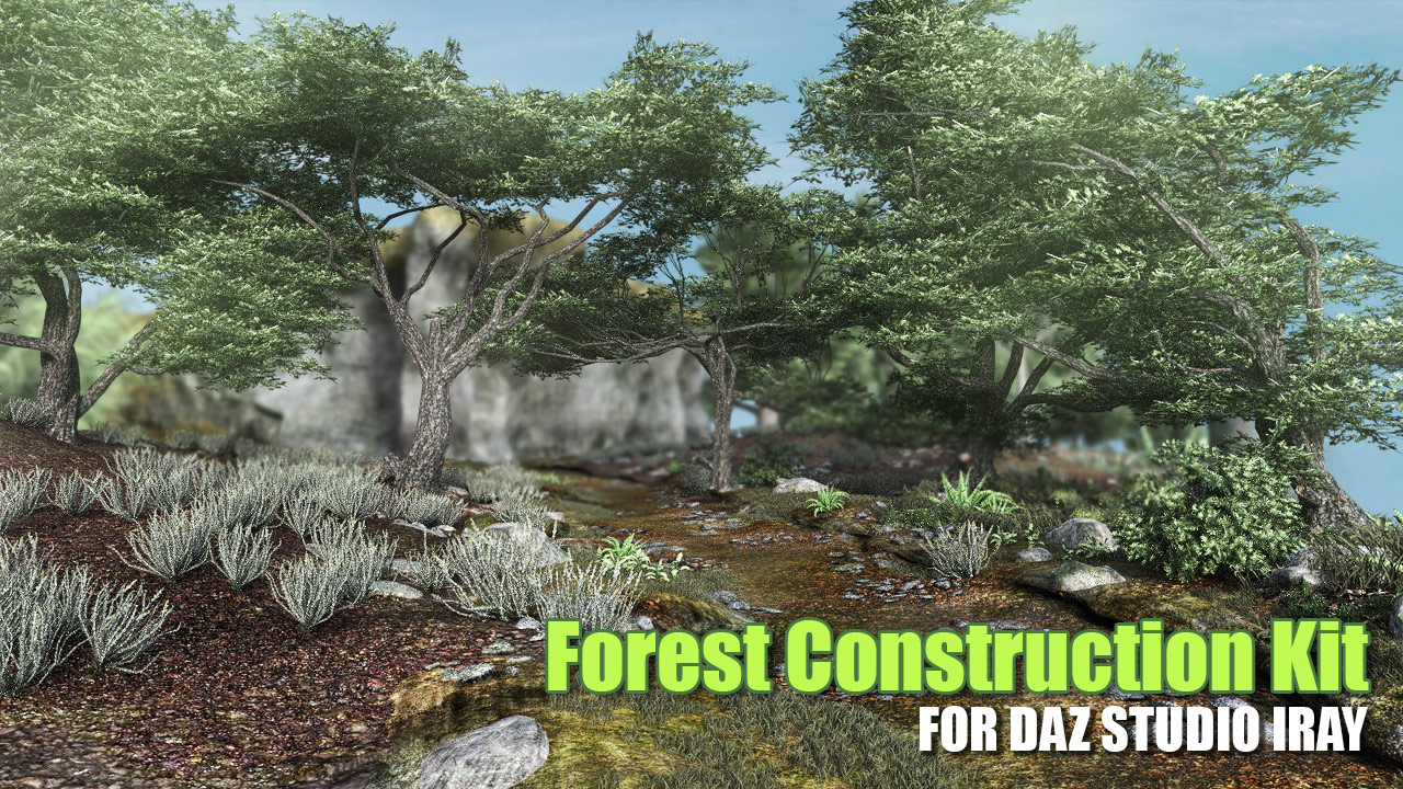 Forest Construction Kit for DS Iray by: powerage, 3D Models by Daz 3D