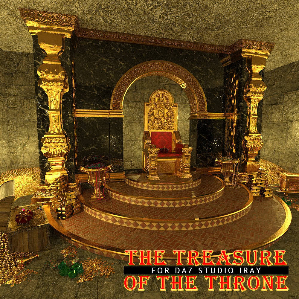 The Treasure Of The Throne for DS Iray by: powerage, 3D Models by Daz 3D