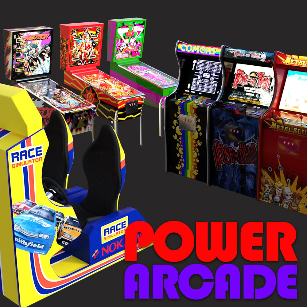 Power Arcade for DS Iray by: powerage, 3D Models by Daz 3D