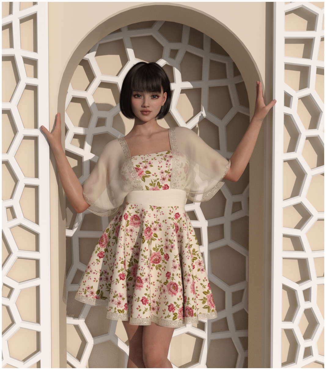 dForce - Ruthy Dress for G8F by: Lully, 3D Models by Daz 3D