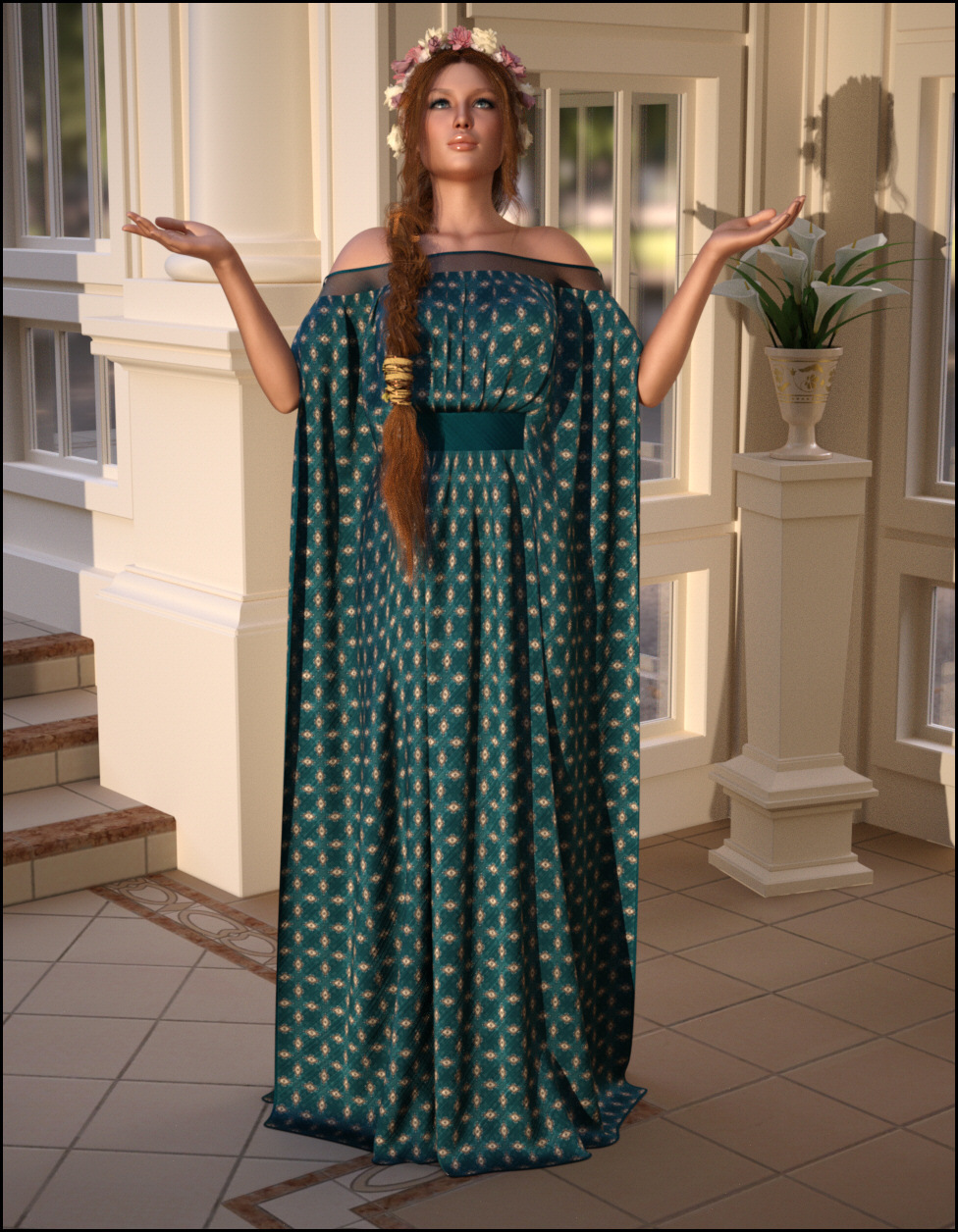dForce - Valentina Gown for G8F by: Lully, 3D Models by Daz 3D