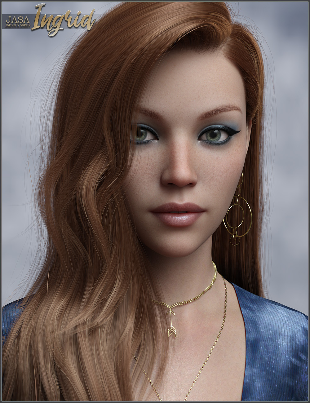 JASA Ingrid for Genesis 8 and 8.1 Female by: SabbyJadyn, 3D Models by Daz 3D