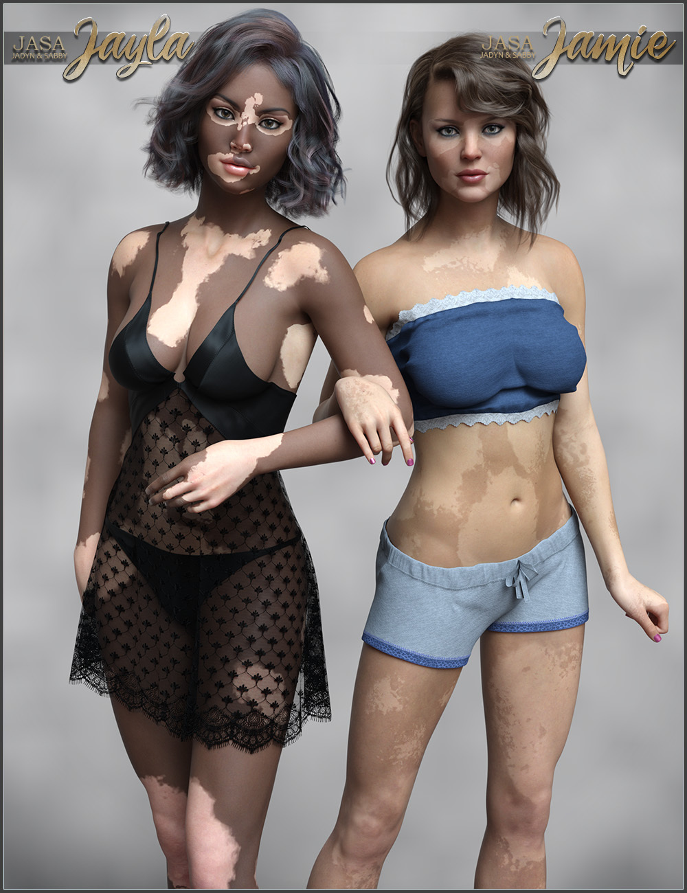 JASA Jayla and Jamie Bundle for Genesis 8 and 8.1 Female by: SabbyJadyn, 3D Models by Daz 3D