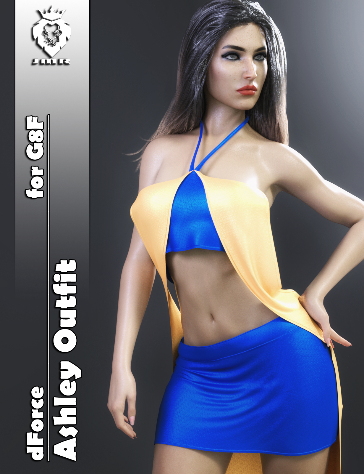 JMR dForce Ashley Outfit for G8F by: JaMaRe, 3D Models by Daz 3D
