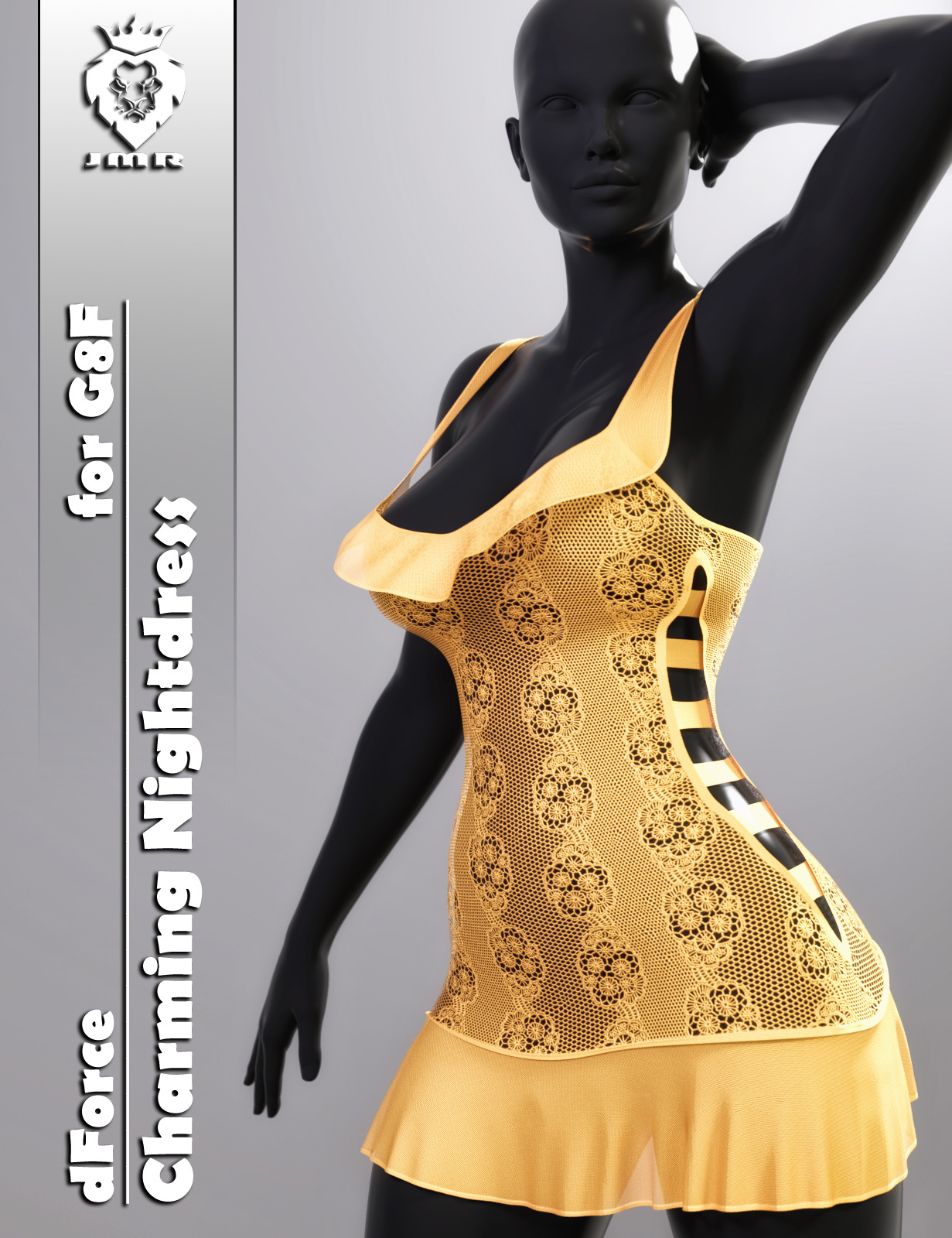 JMR dForce Charming Nightdress for G8F by: JaMaRe, 3D Models by Daz 3D