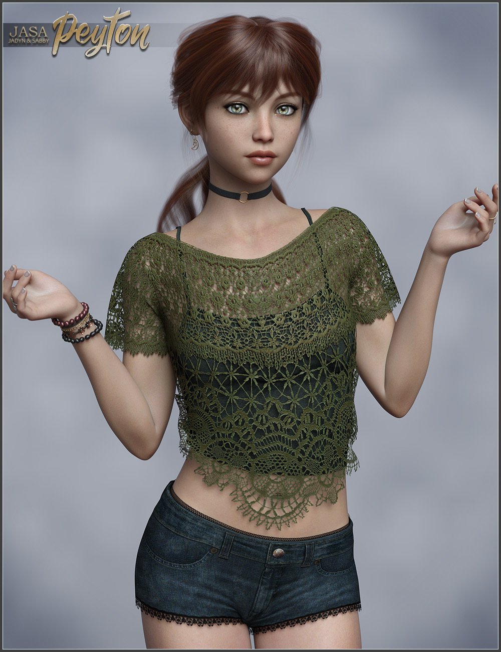 JASA Peyton for Genesis 8 and 8.1 Female by: SabbyJadyn, 3D Models by Daz 3D