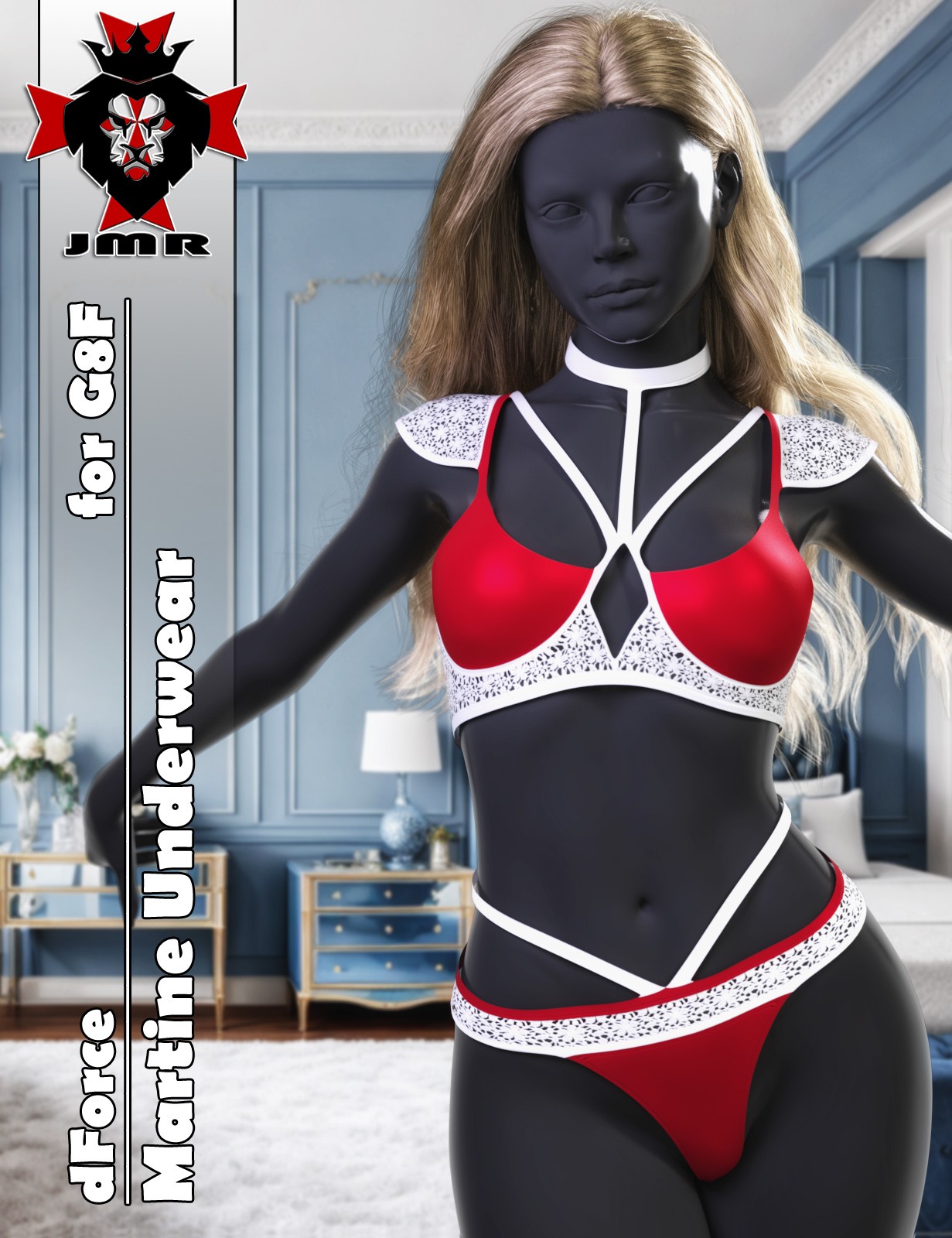 JMR dForce Martine Underwear for G8F by: JaMaRe, 3D Models by Daz 3D