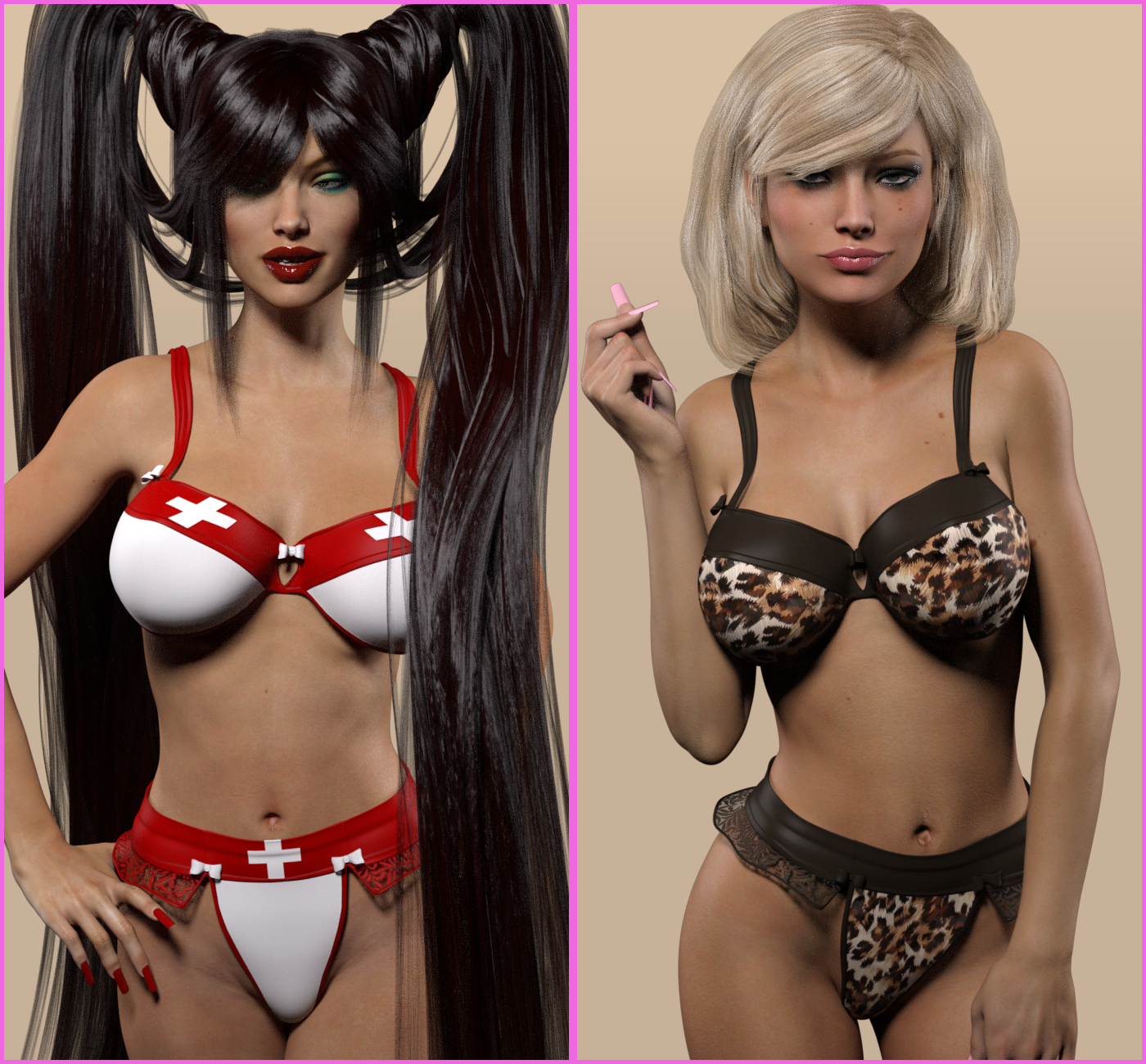 InStyle - Natural Lingerie Cutesy G3F by: valkyrie, 3D Models by Daz 3D