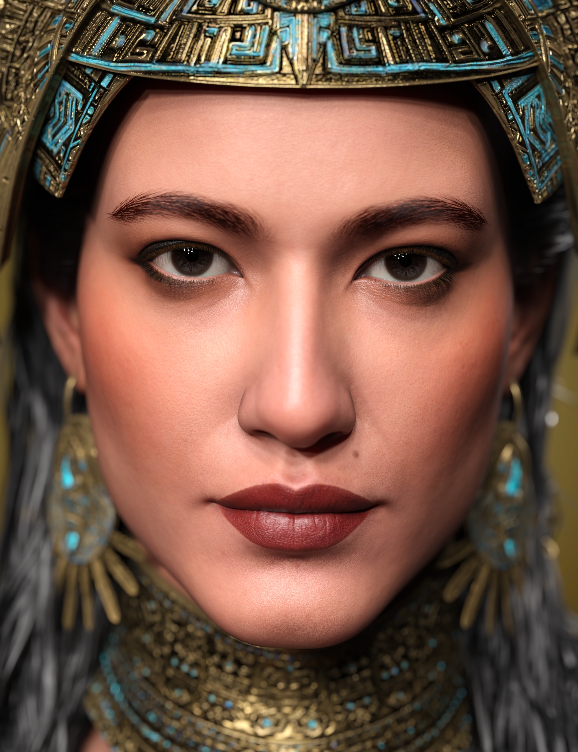Makeup System - Native Fierce LIE Makeup for Genesis 9 by: , 3D Models by Daz 3D