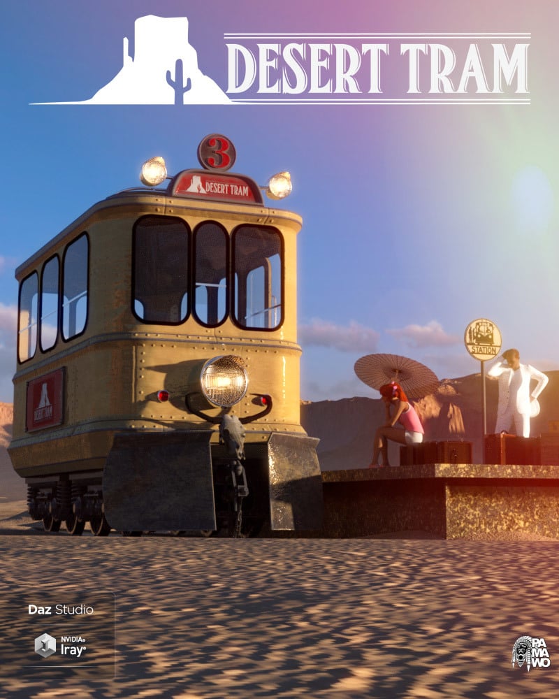 Desert Tram for DS by: PAMAWO, 3D Models by Daz 3D