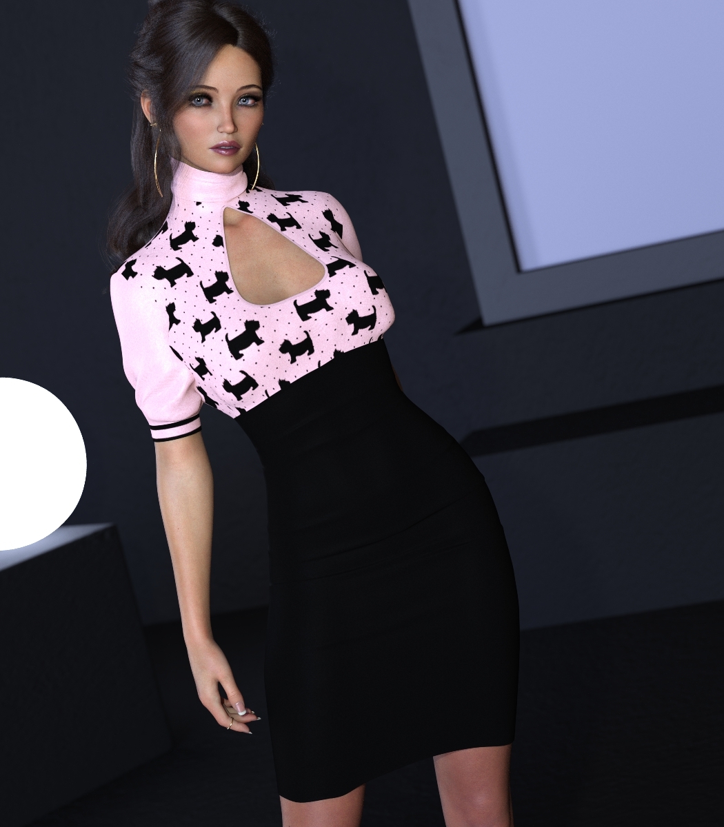7th Ave: dForce Comfort II Dress for G8 and 8.1F by: 3-D Arena, 3D Models by Daz 3D
