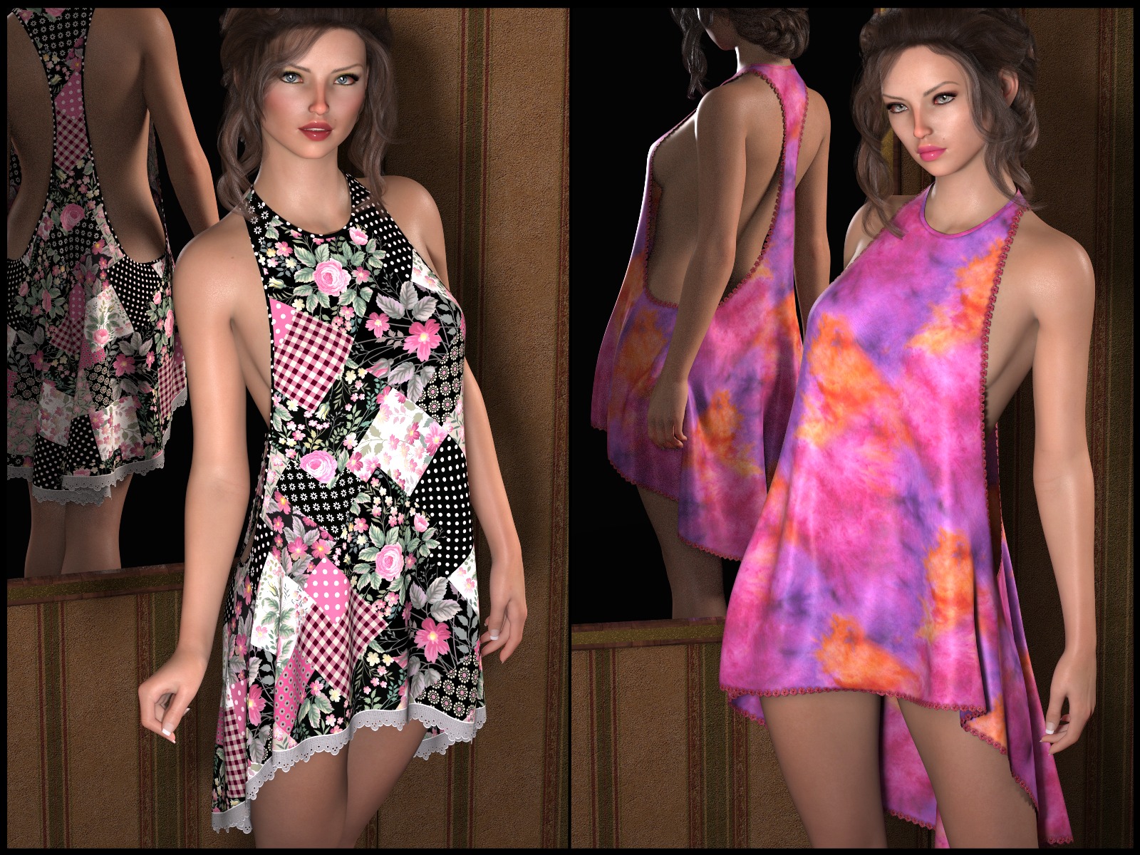 7th Ave: dForce - TBar Dress for G8F by: 3-D Arena, 3D Models by Daz 3D