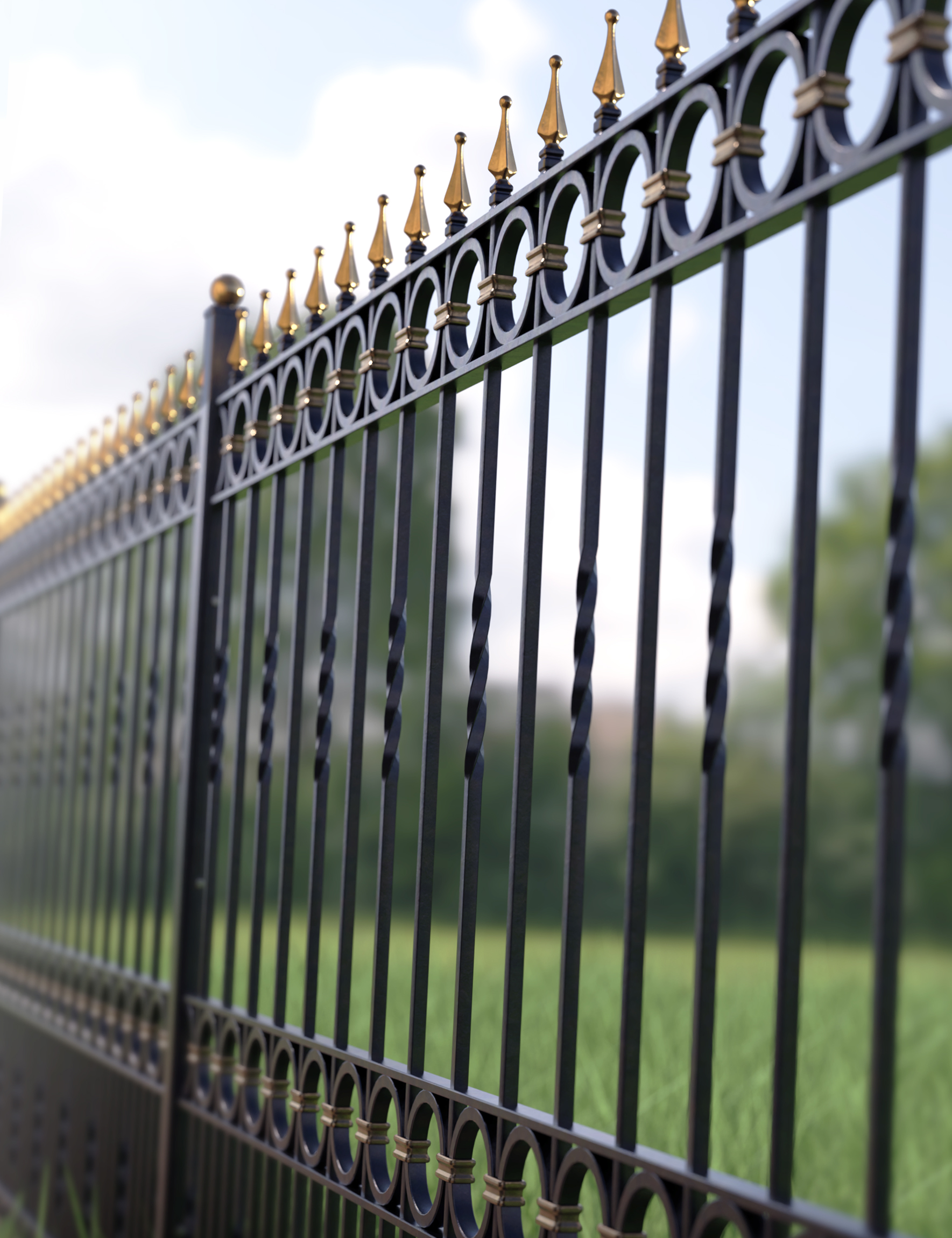 Modular Metal Railings Merchant Resource | Daz 3D