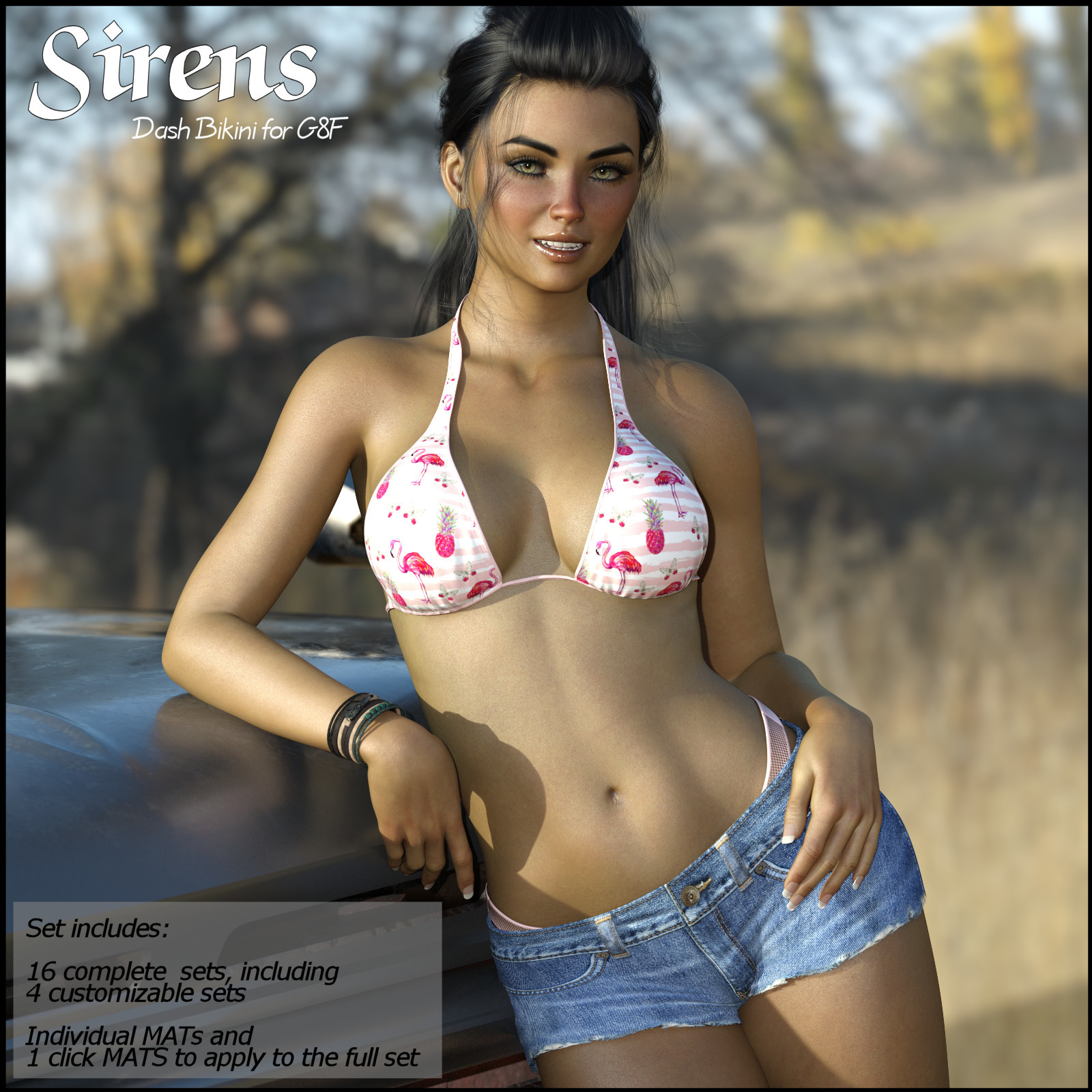 Sirens: Dash Bikini G8F by: 3-D Arena, 3D Models by Daz 3D