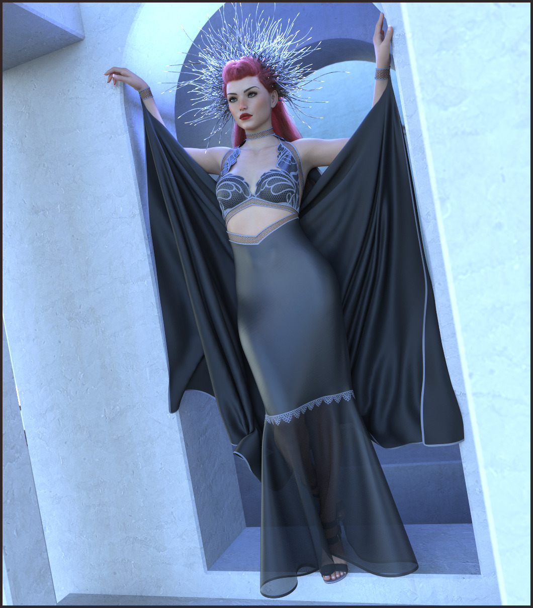 7th Ave: dForce - Minerva for G8F by: 3-D Arena, 3D Models by Daz 3D