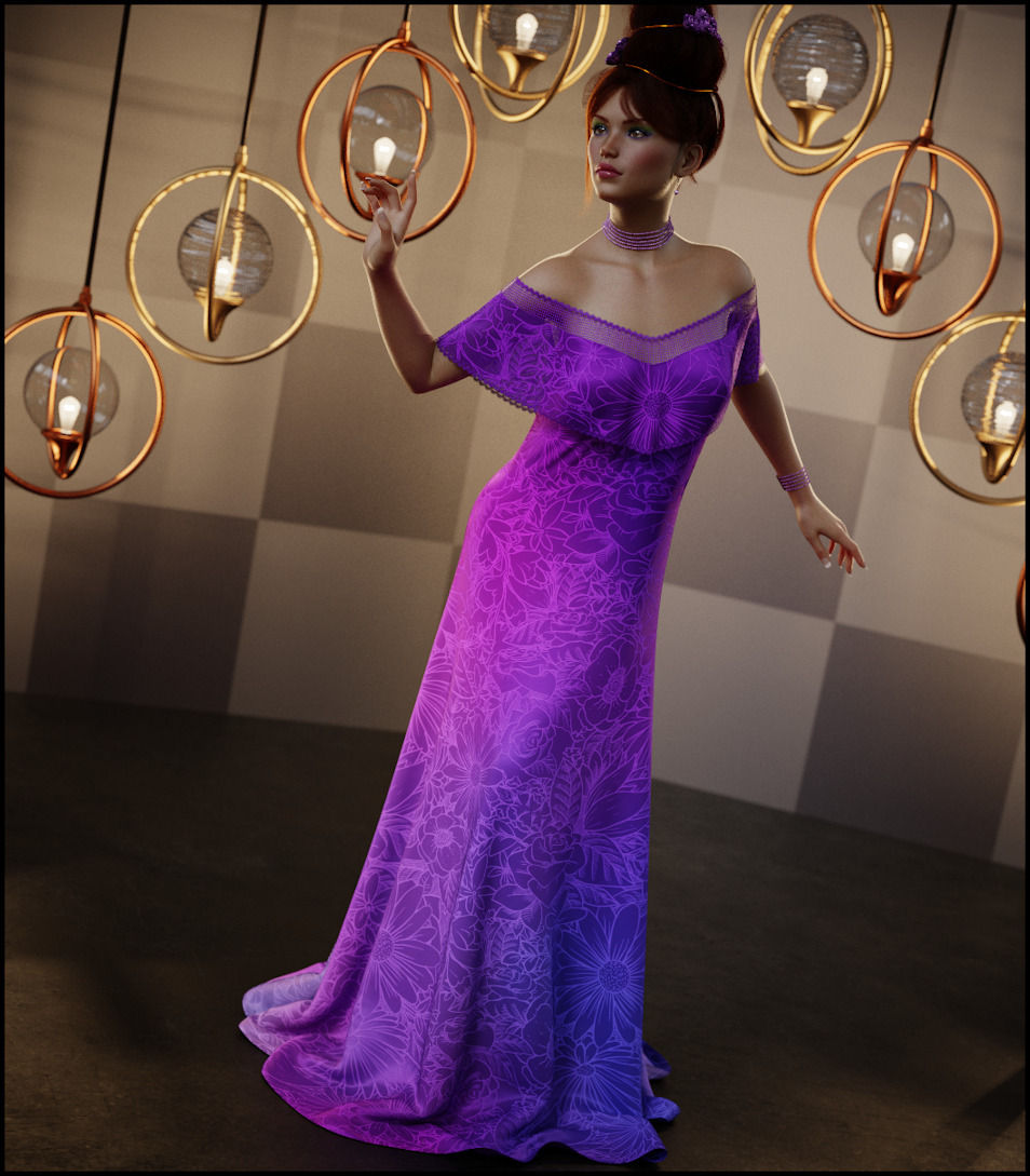 7th Ave: dForce - Evelyn Gown for G8Fs | Daz 3D