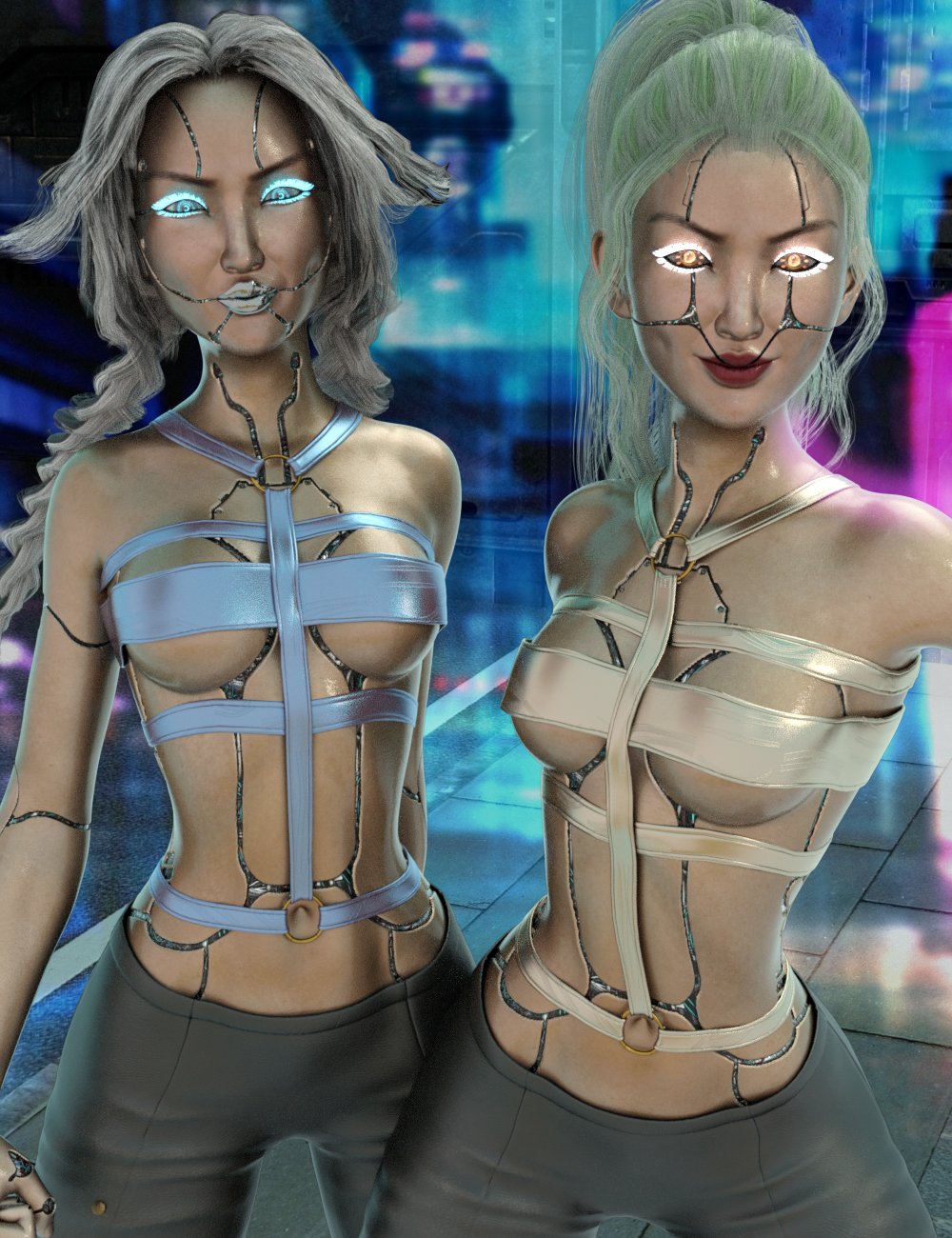 LUST - Exnem Harness 2 for G3 Female by: Anagord, 3D Models by Daz 3D