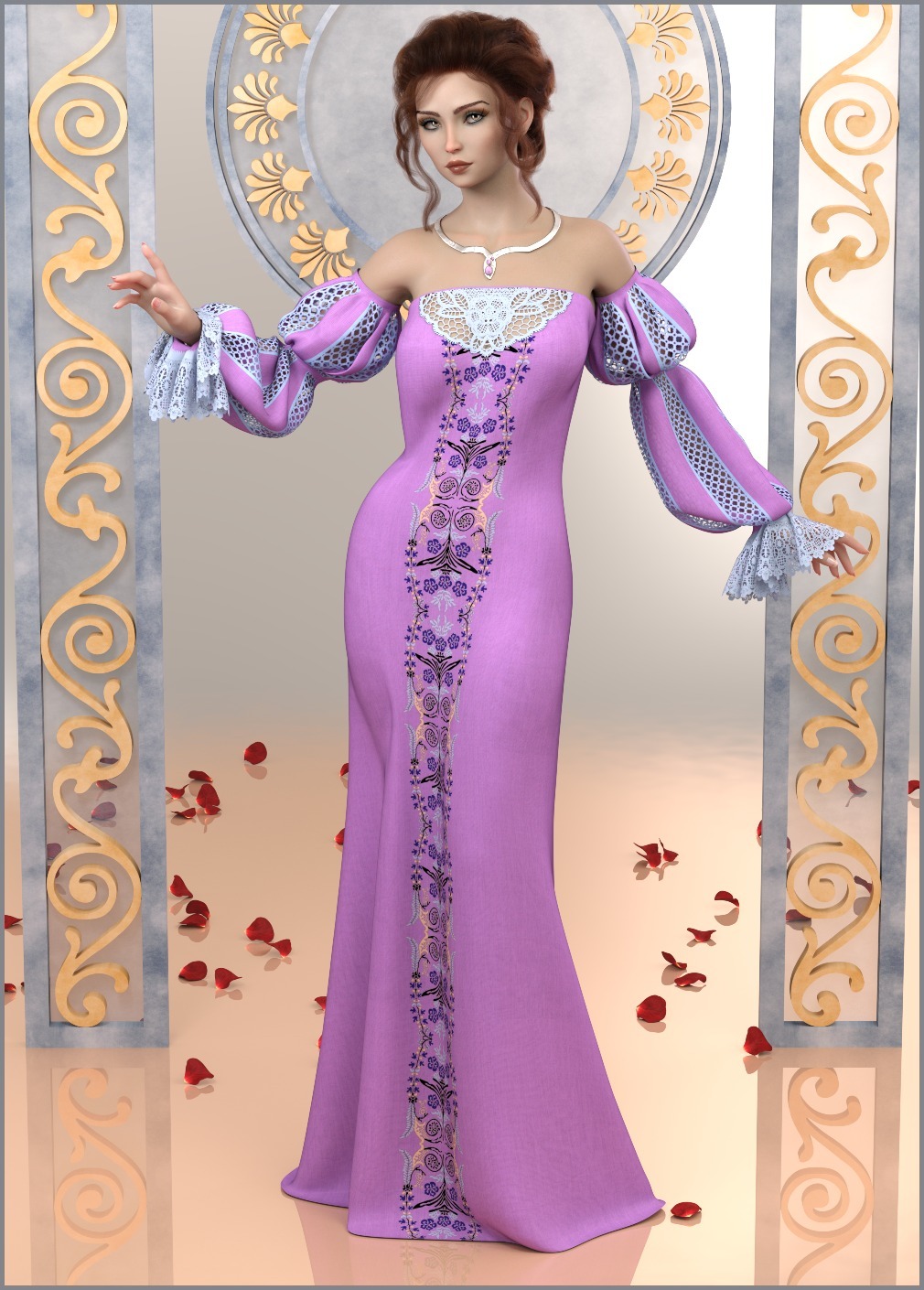 Epic: dForce - Isabella Dress for G8F by: 3-D Arena, 3D Models by Daz 3D