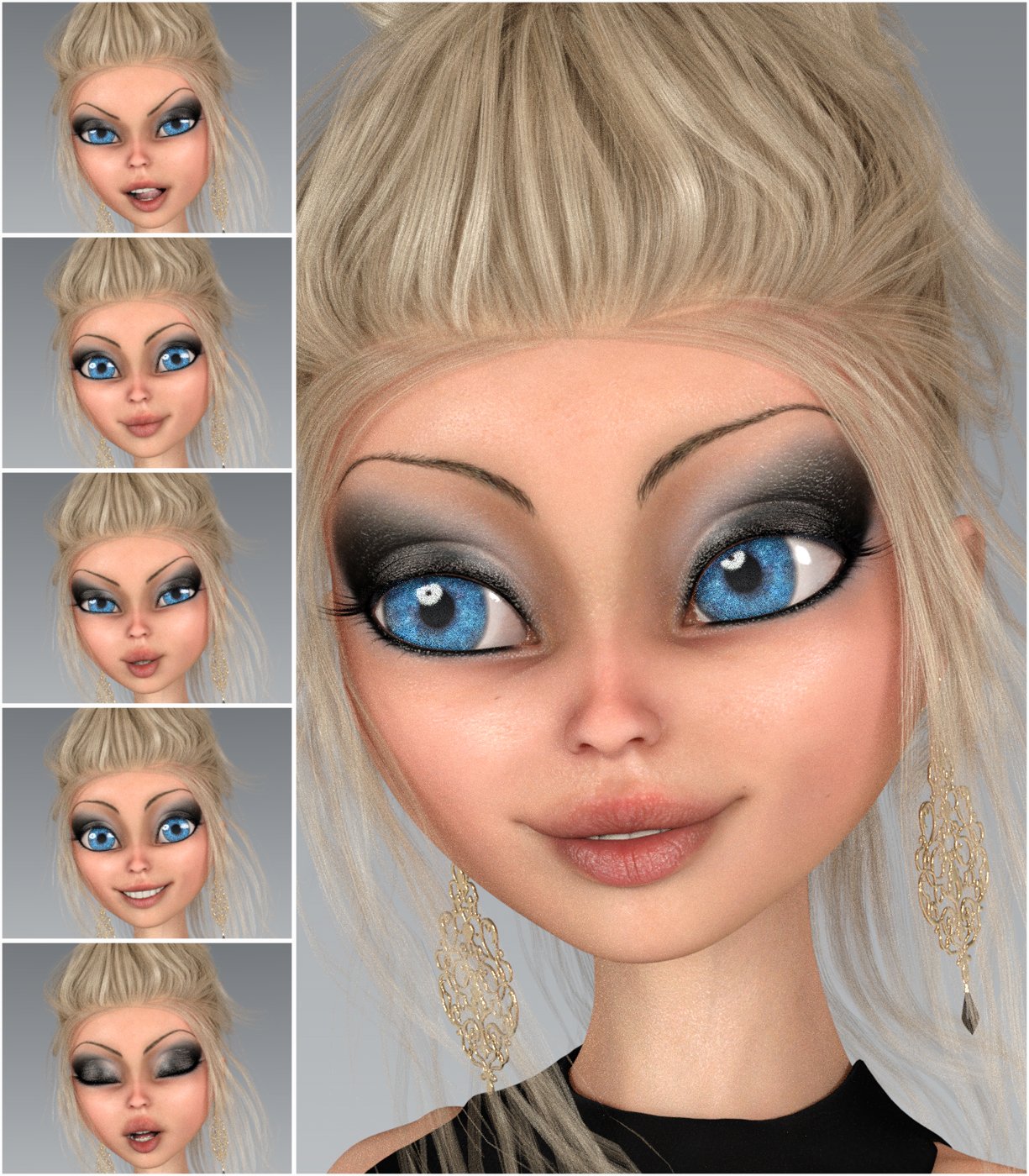 EXPRESSIONS NATA 3 by: Anagord, 3D Models by Daz 3D