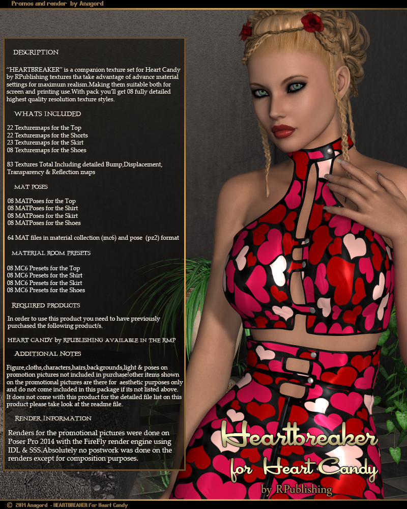 HEARTBREAKER for Heart Candy by: Anagord, 3D Models by Daz 3D