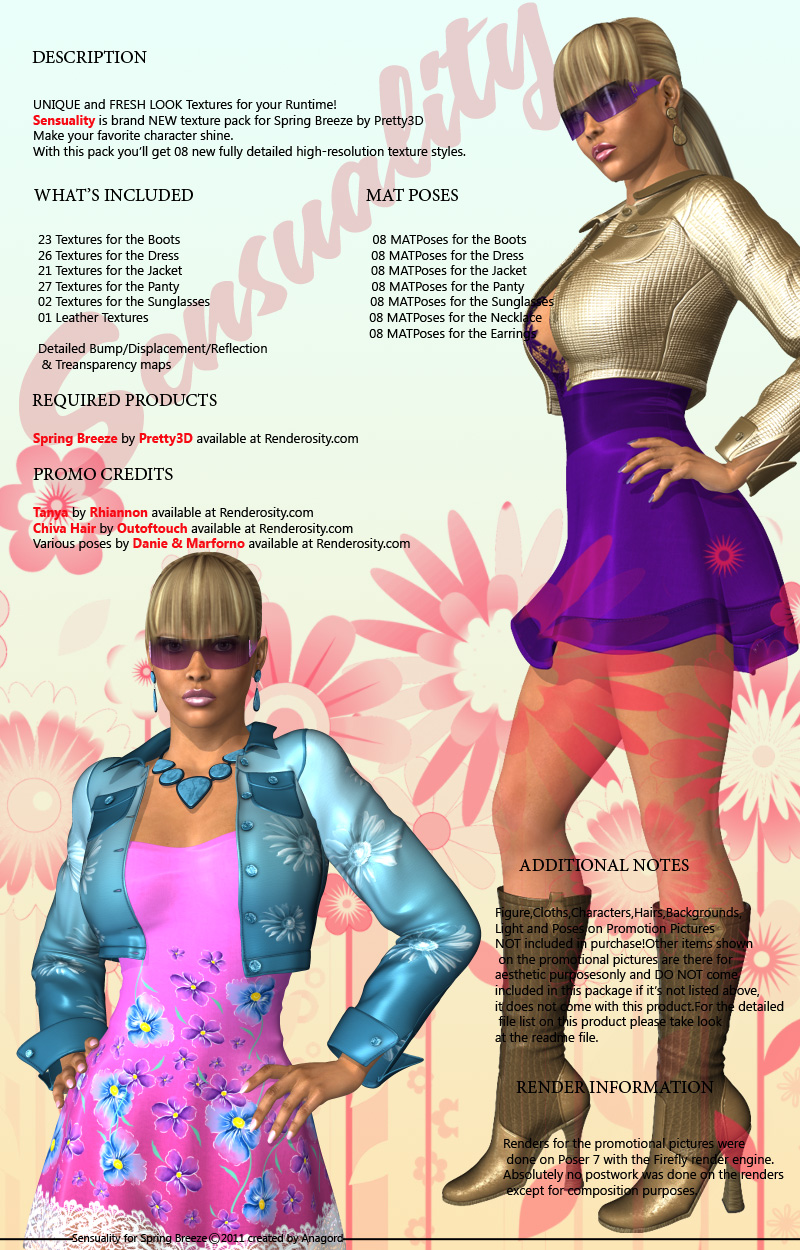 SENSUALITY for Spring Breeze by: Anagord, 3D Models by Daz 3D