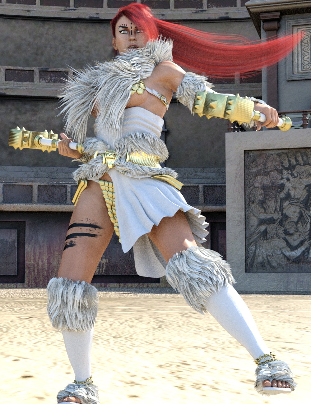 HEROINE - Power Barbarian for G3 female(s) by: Anagord, 3D Models by Daz 3D