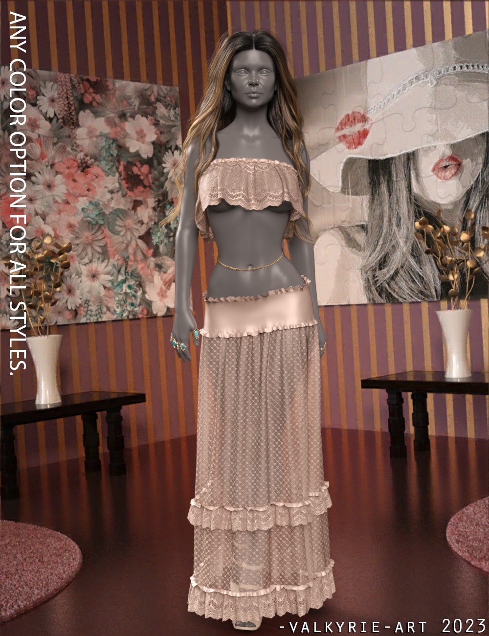 InStyle - dForce Bohemian Outfit G8-8.1 Female(s) by: valkyrie, 3D Models by Daz 3D