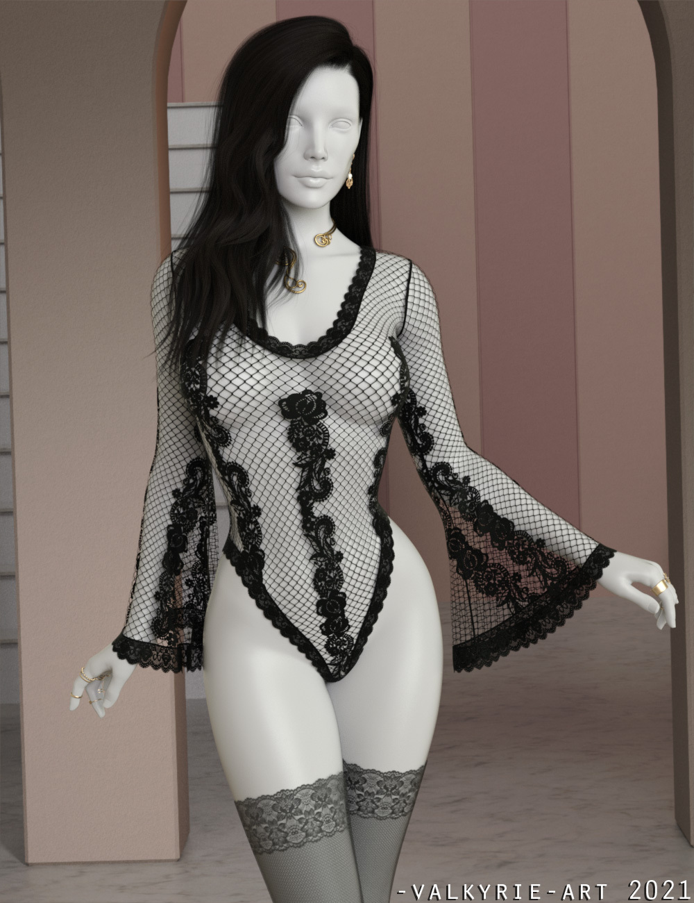 InStyle - dforce Seductive Leotard for G8F & G8.1F by: valkyrie, 3D Models by Daz 3D