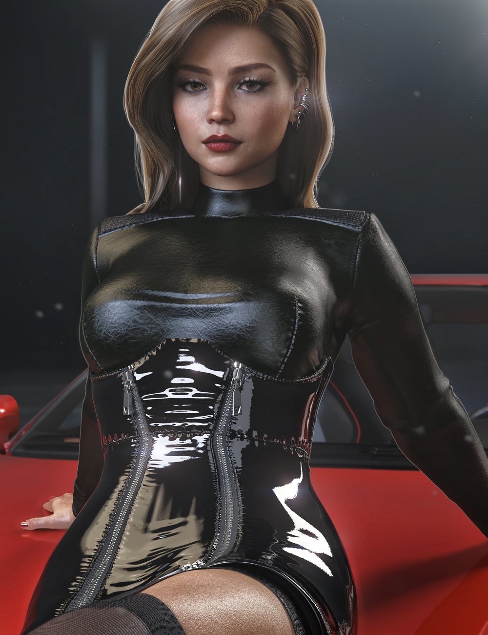 AJC Chic Couture Outfit For Genesis 9 by: adeilsonjc, 3D Models by Daz 3D