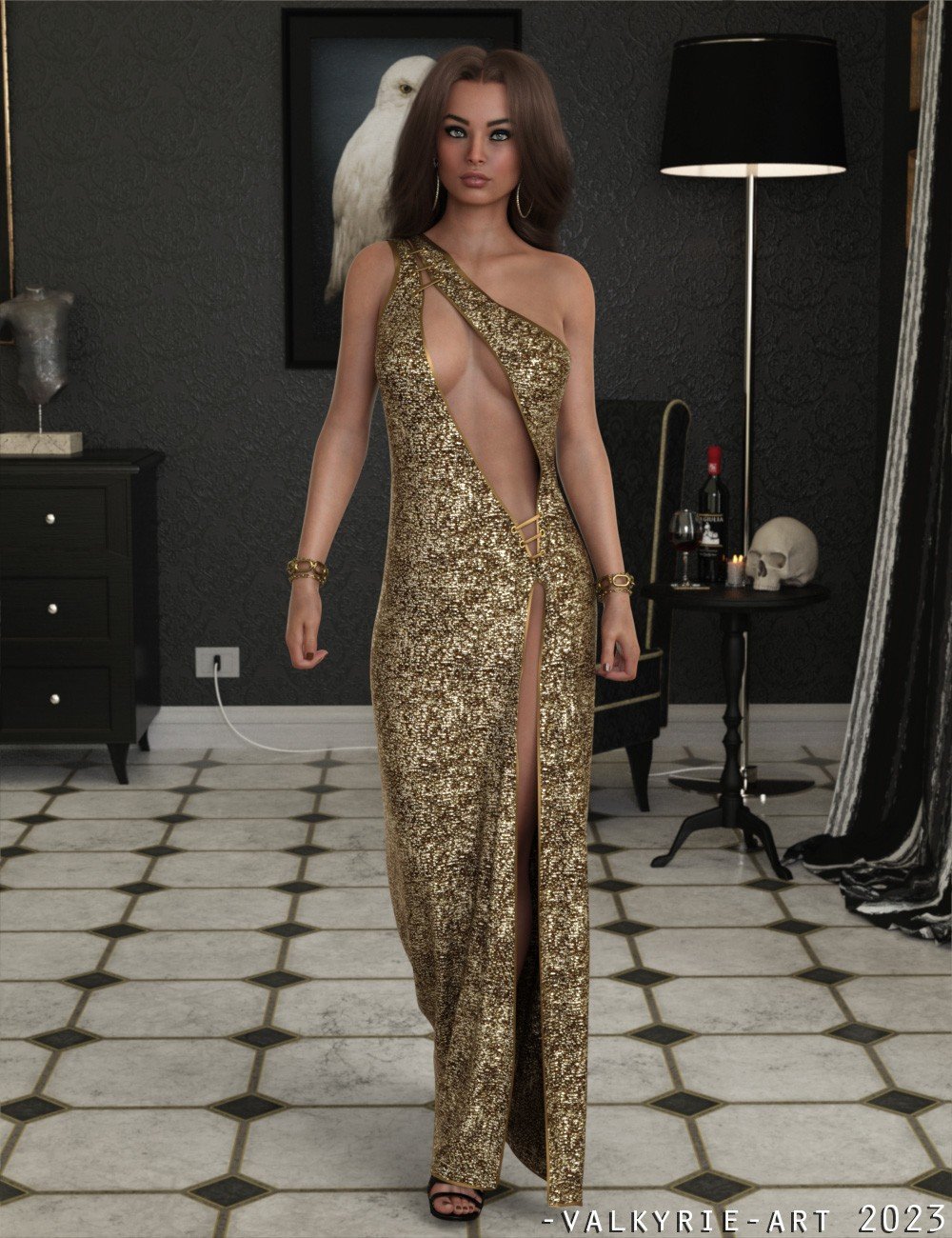 InStyle - Lilith Gown by: valkyrie, 3D Models by Daz 3D