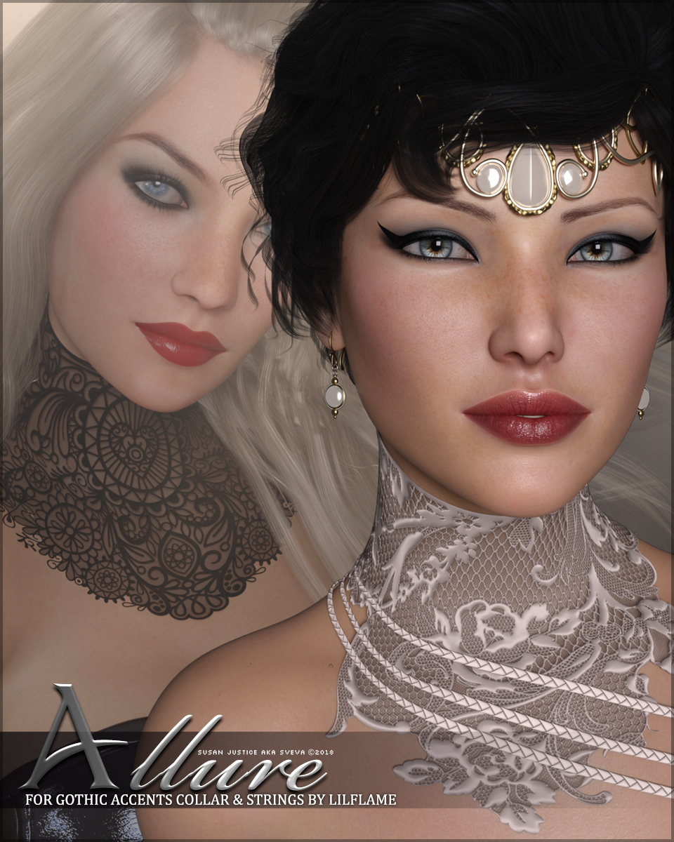 Allure for dForce Gothic Accents by: Sveva, 3D Models by Daz 3D